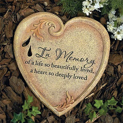 Memorial Garden Stone "A Life So Beautifully Lived" Sympathy Gift 