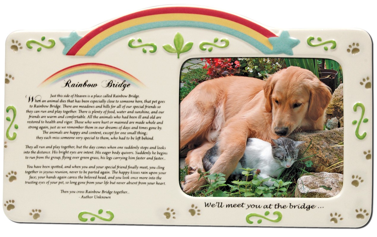 Rainbow Bridge Pet Memorial Frame 